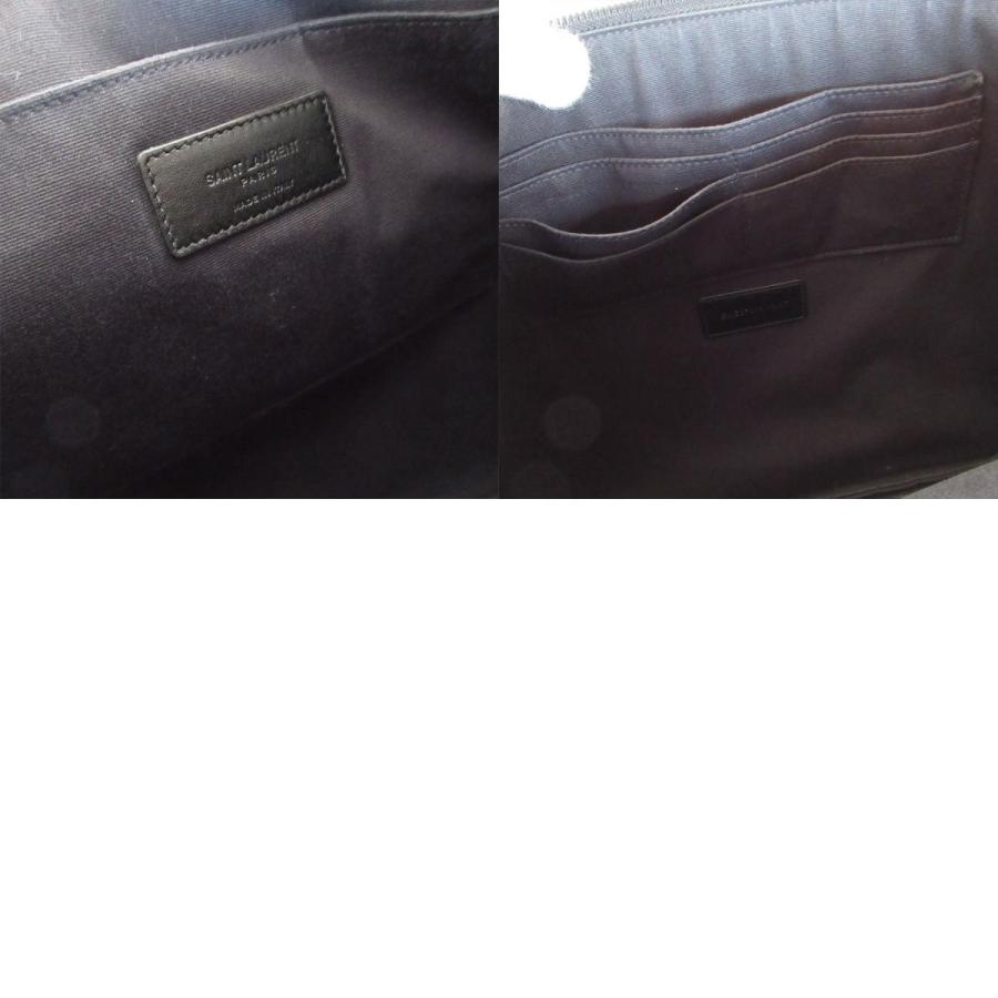サンローラン SAINT LAURENT クラッチバッグ レザー ブラック
