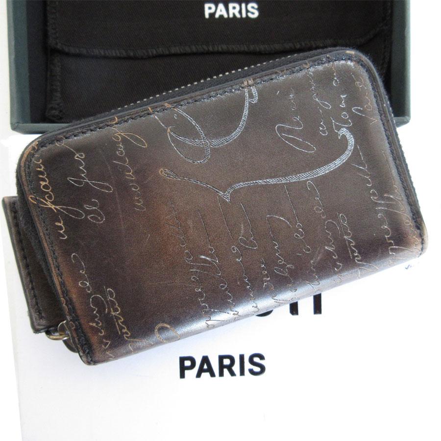 ベルルッティ Berluti キーケース レザー ブラック×ブラウン