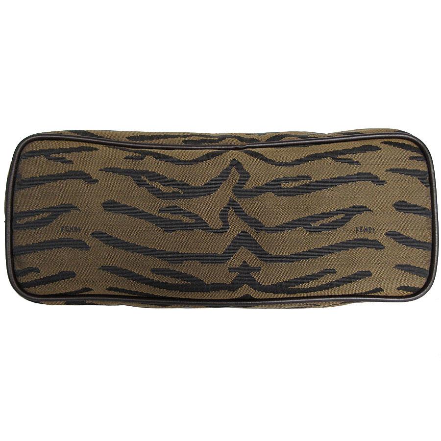Fendi ハンドバッグ ブラウン/ブラック FENDI（フェンディ） ハンドバッグ ナイロンキャンバス/レザー