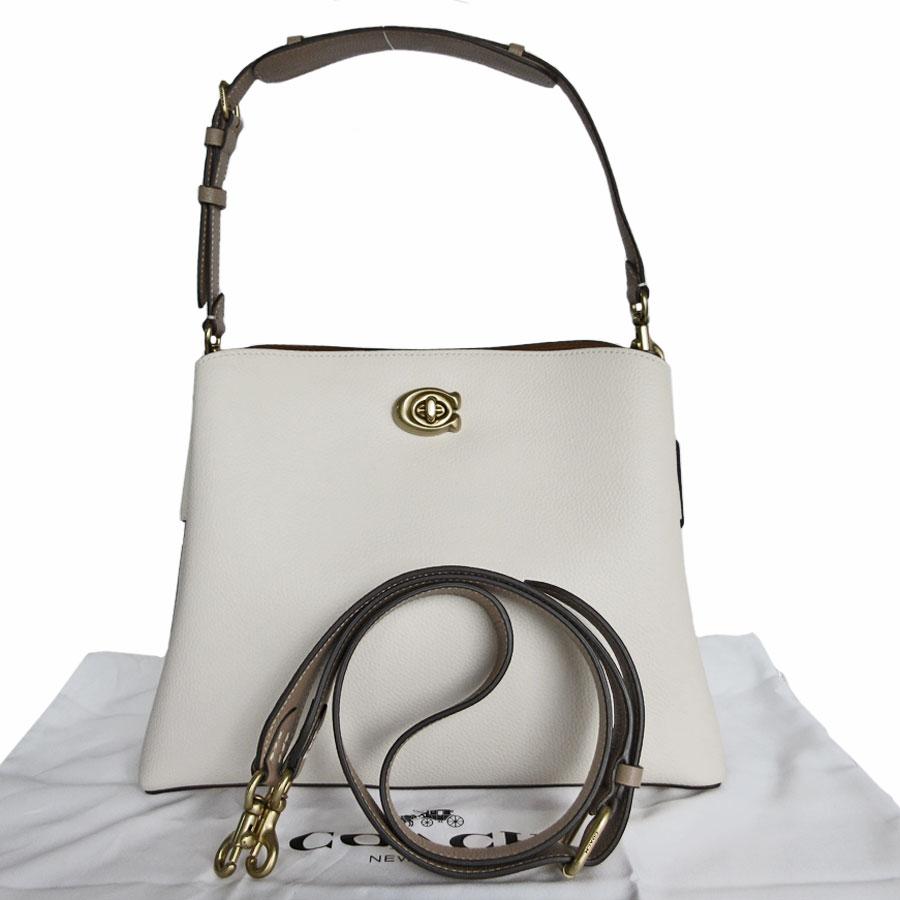 COACH（コーチ） ショルダーバッグ レザー アイボリー×ベージュ 