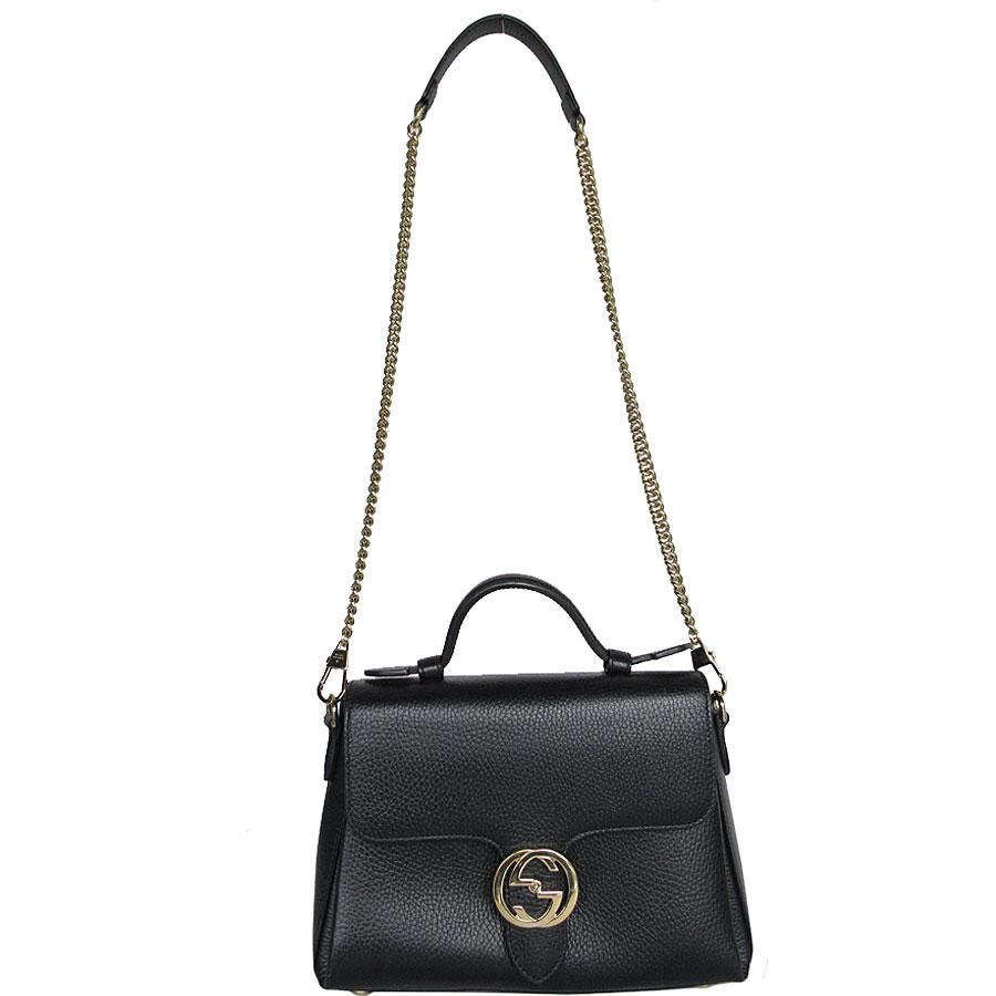 GUCCI（グッチ） ショルダーバッグ インターロッキングG レザー