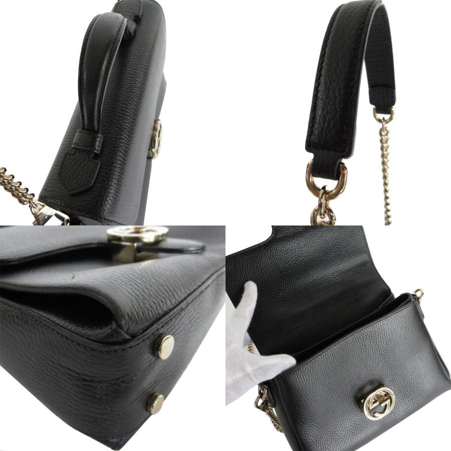 GUCCI グッチ インターロッキング ターンロック レザー ショルダー