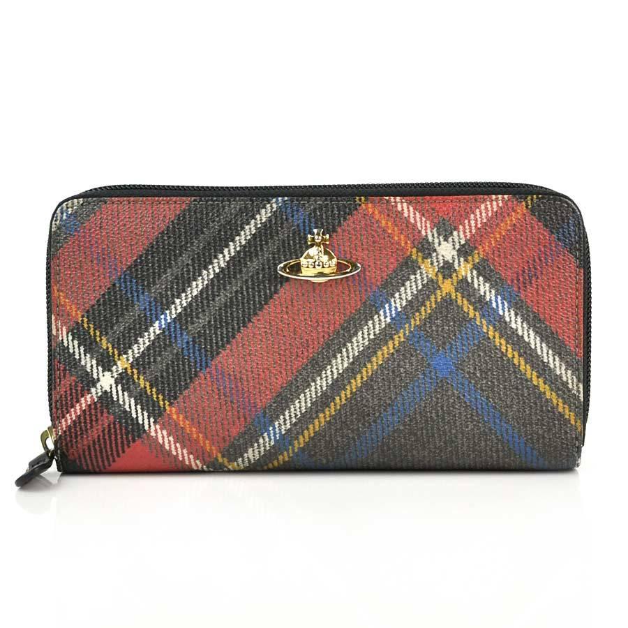 【新品未使用】Vivienne Westwood 長財布 マルチカラー オレンジ Vivienne Westwood ヴィヴィアンウエストウッド 長財布 PVCx金属