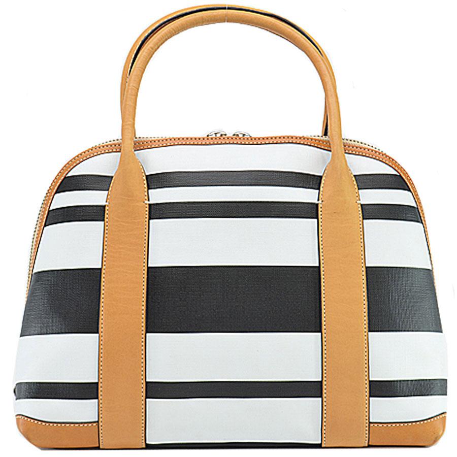 COACH（コーチ） バッグ PVCxレザー ライトブラウンxホワイトx