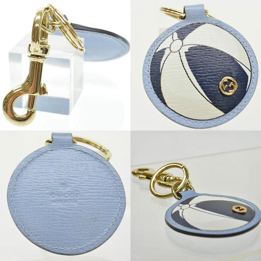 GUCCI グッチ キーホルダー インターロッキングG レザーx金属素材