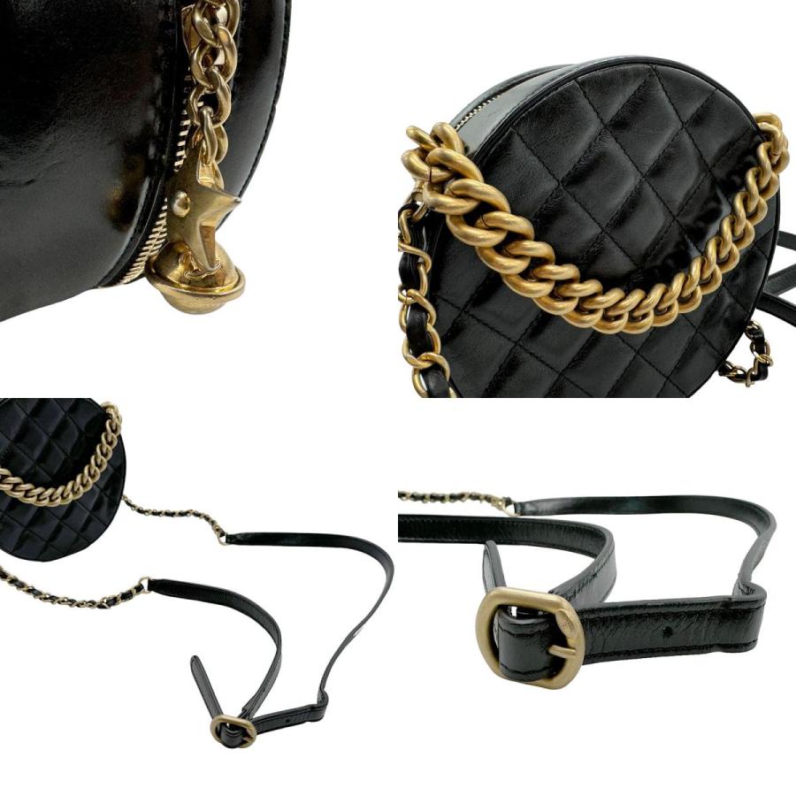 Chanel ブラック レザー ショルダーバッグ CHANEL（シャネル） ショルダーバッグ レザー ブラック : ブランド
