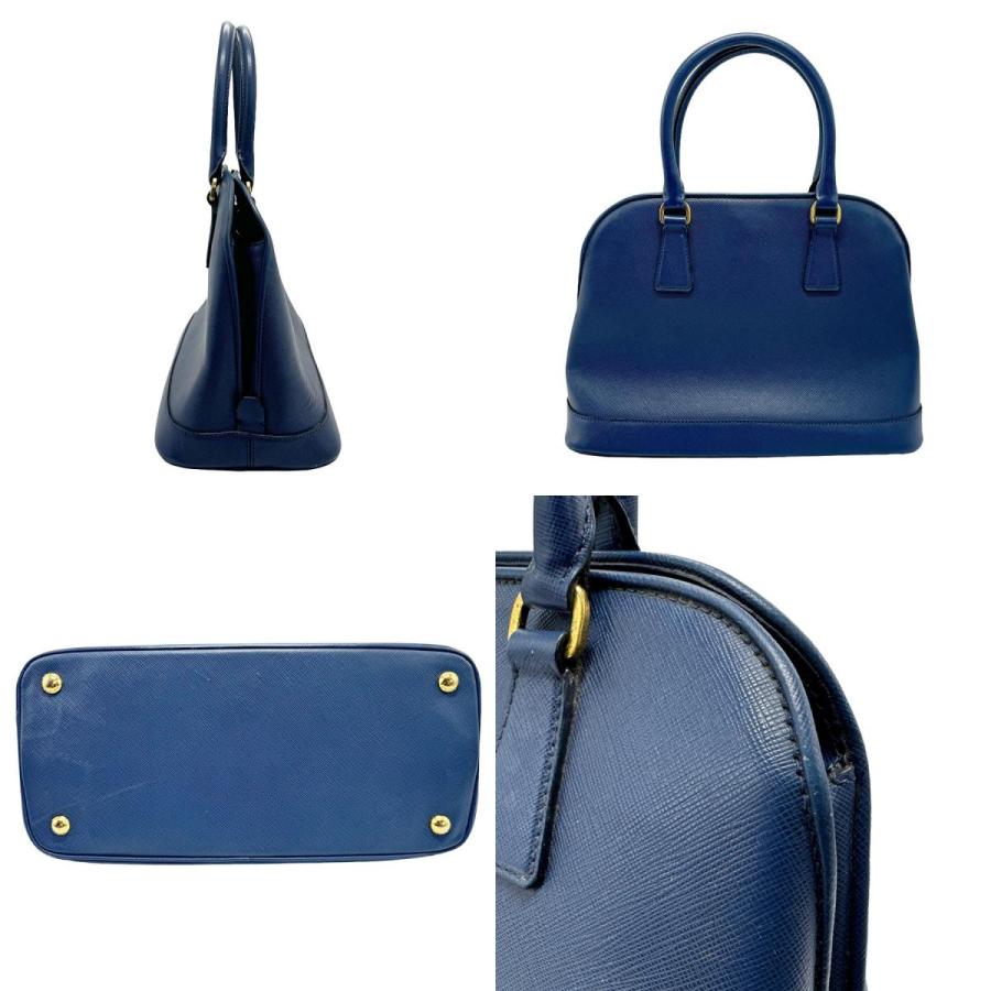 【ちょこ】PRADA ハンドバッグ ネイビー　レザー PRADA（プラダ） ハンドバッグ ショルダーバッグ レザー ネイビー
