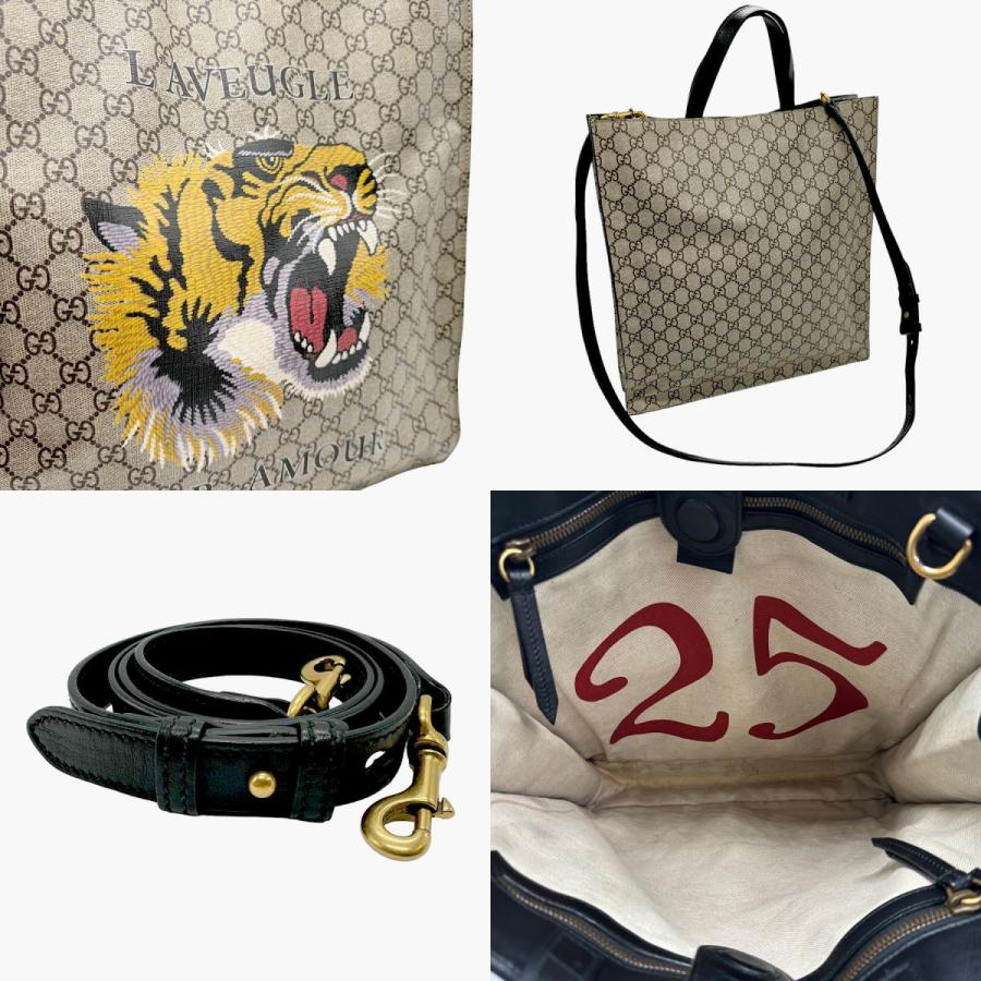 GUCCI GGキャンバス ショルダーバッグタイガー