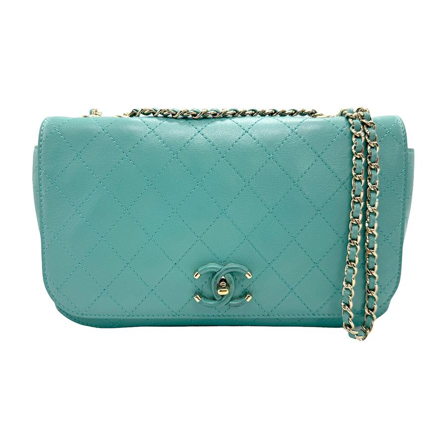 CHANEL シャネル ショルダーバッグ レザー ミントグリーン CHANEL シャネル ショルダーバッグ レザー ミントグリーン