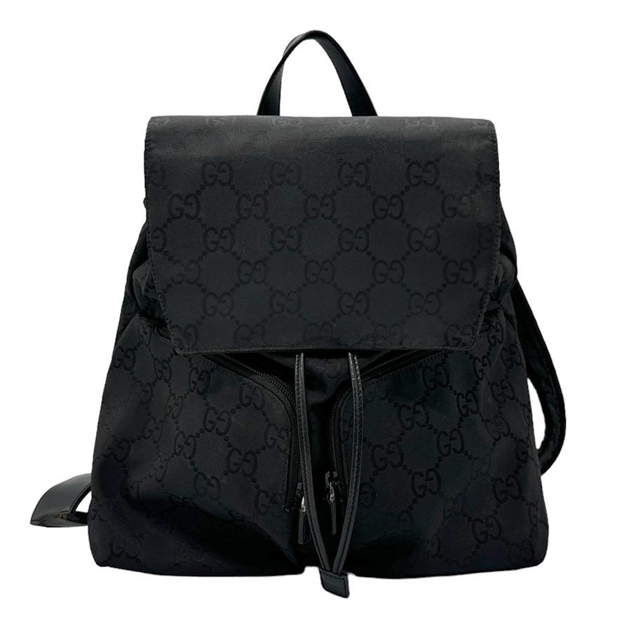 GUCCI（グッチ） リュック ナイロン/レザー ブラック : ブランド