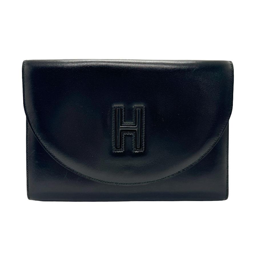 S2302 超美品 エルメス ボックスカーフ クラッチバッグ HERMES（エルメス） クラッチバッグ ボックスカーフ ブラック