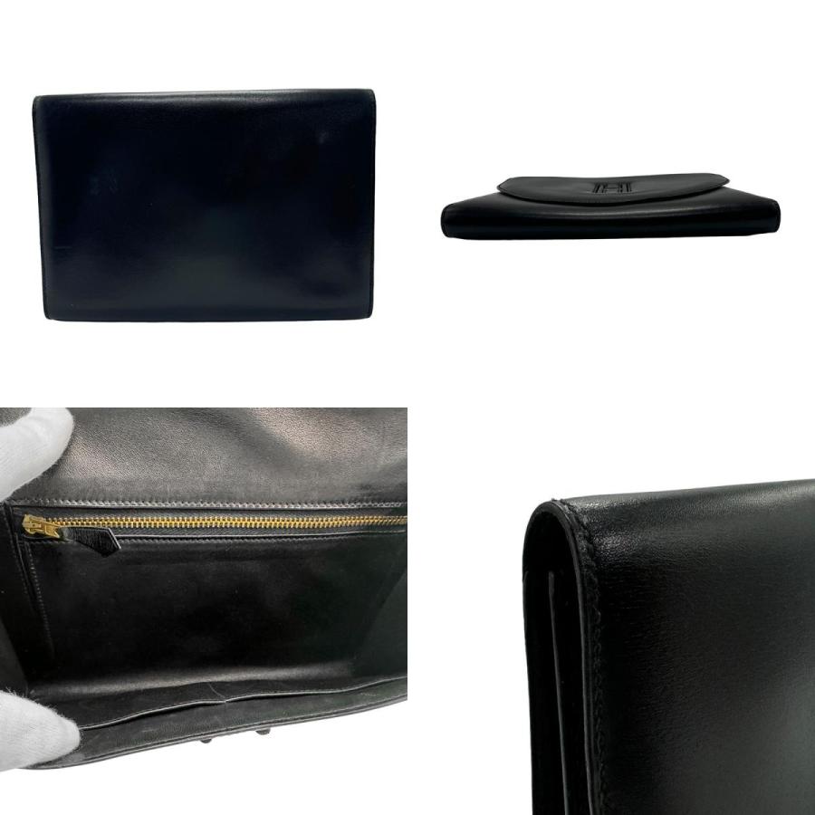 HERMES（エルメス） クラッチバッグ ボックスカーフ ブラック