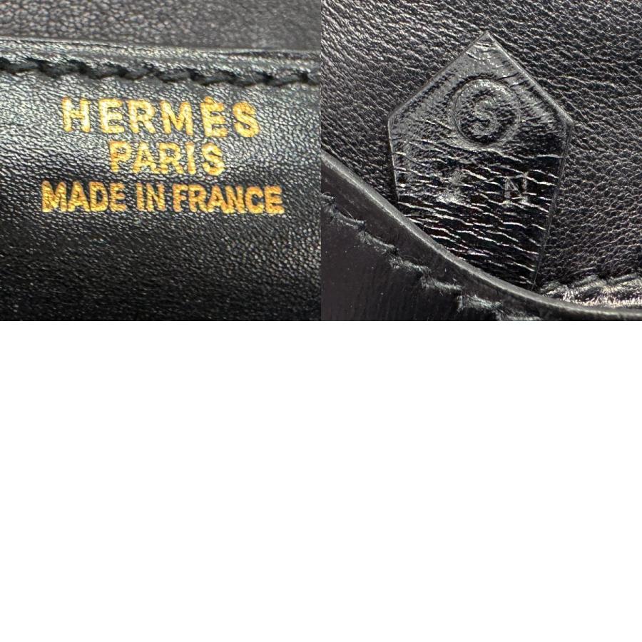 HERMES（エルメス） クラッチバッグ ボックスカーフ ブラック