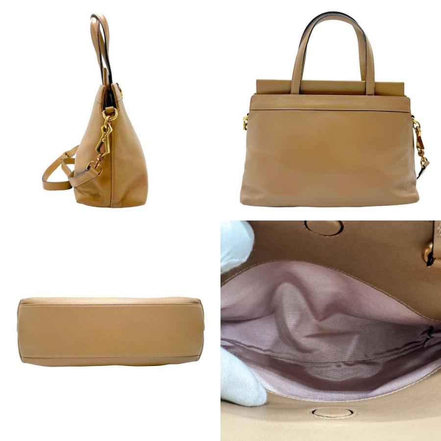 GUCCI（グッチ） ハンドバッグ ショルダーバッグ レザー ベージュ