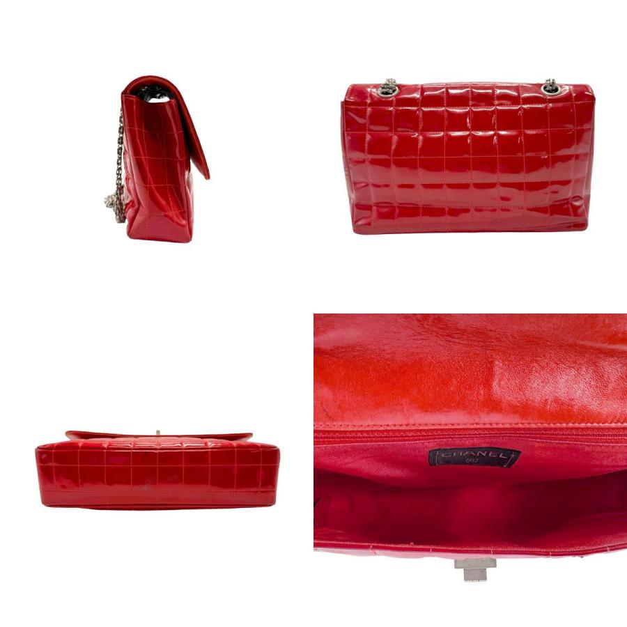 CHANEL チェーンショルダー 2.55 パテントレザーショルダーバッグ 2.55Wチェーンショルダーバッグ 黒 パテント CHANEL シャネル