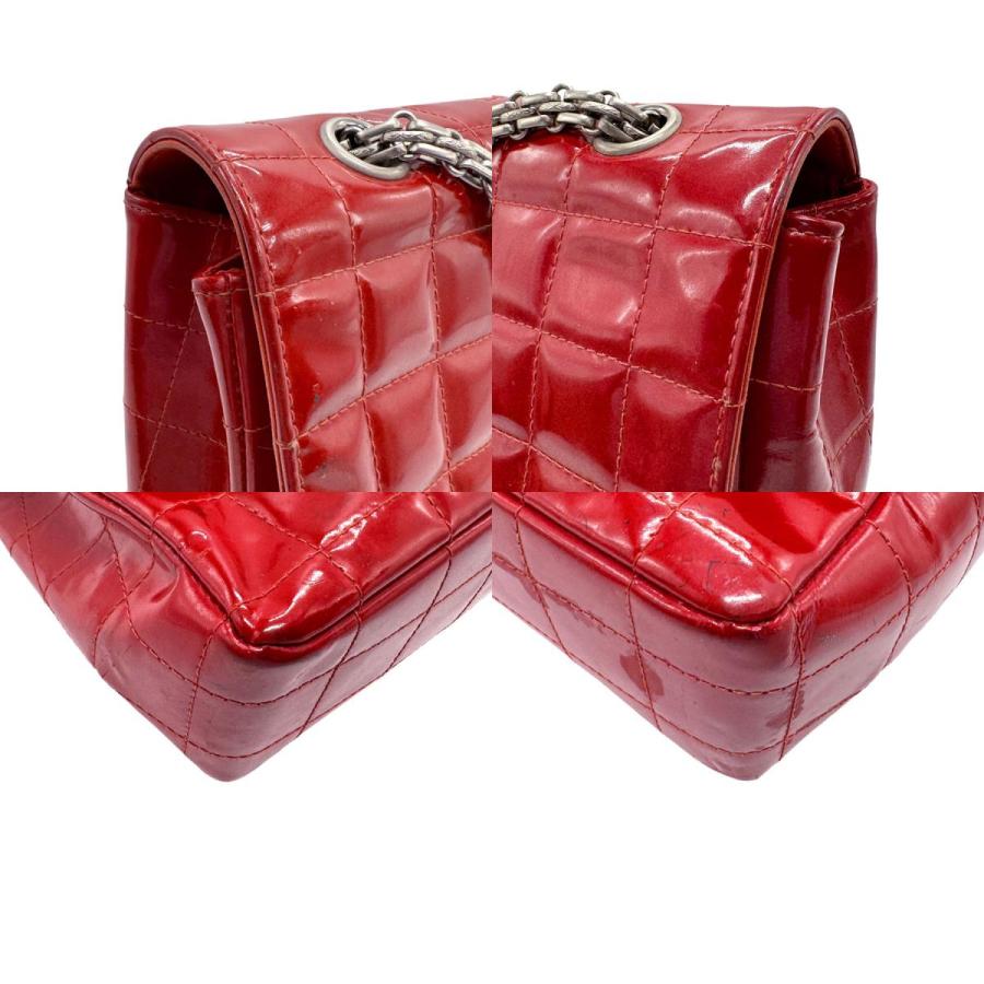 M*り様 シャネル CHANEL チョコバー レザー×パテント チェーンショルダ CHANEL（シャネル） ショルダーバッグ 2.55 チョコバー パテントレザー