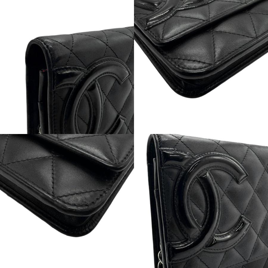 CHANEL（シャネル） チェーンウォレット ラムスキン ブラック