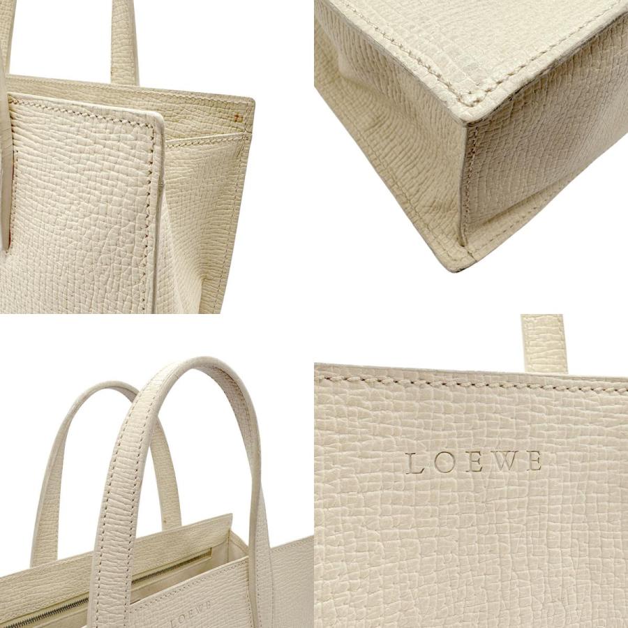 LOEWE ロエベ ハンドバッグ レザー アイボリー : ブランド