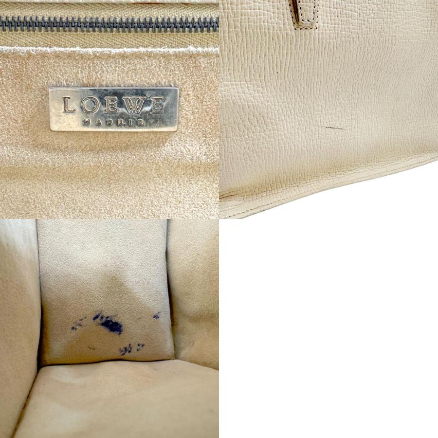 LOEWE ロエベ ハンドバッグ レザー アイボリー : ブランド