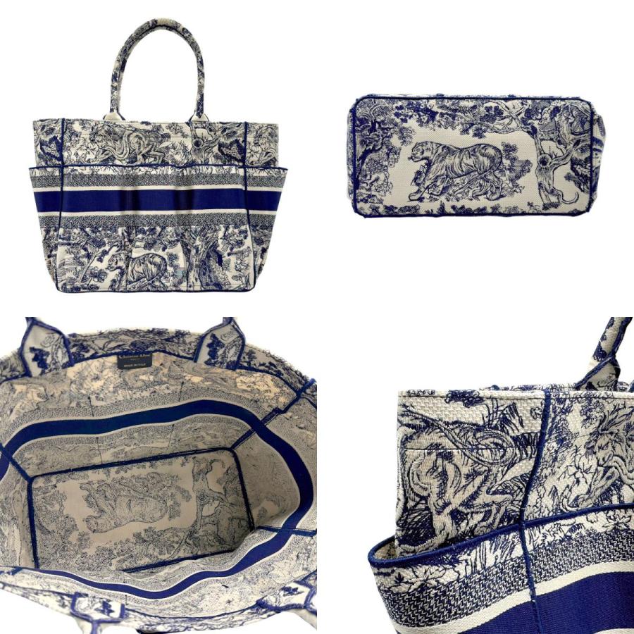 Christian Dior ハンドバッグ ネイビー/ホワイト クリスチャンディオール Christian Dior ハンドバッグ ブックトート