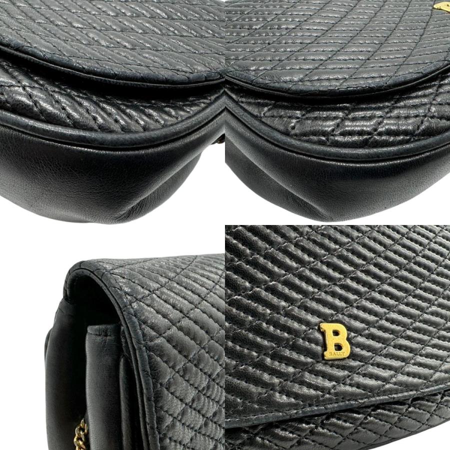 Bally（バリー） ショルダーバッグ レザー ブラック : ブランド