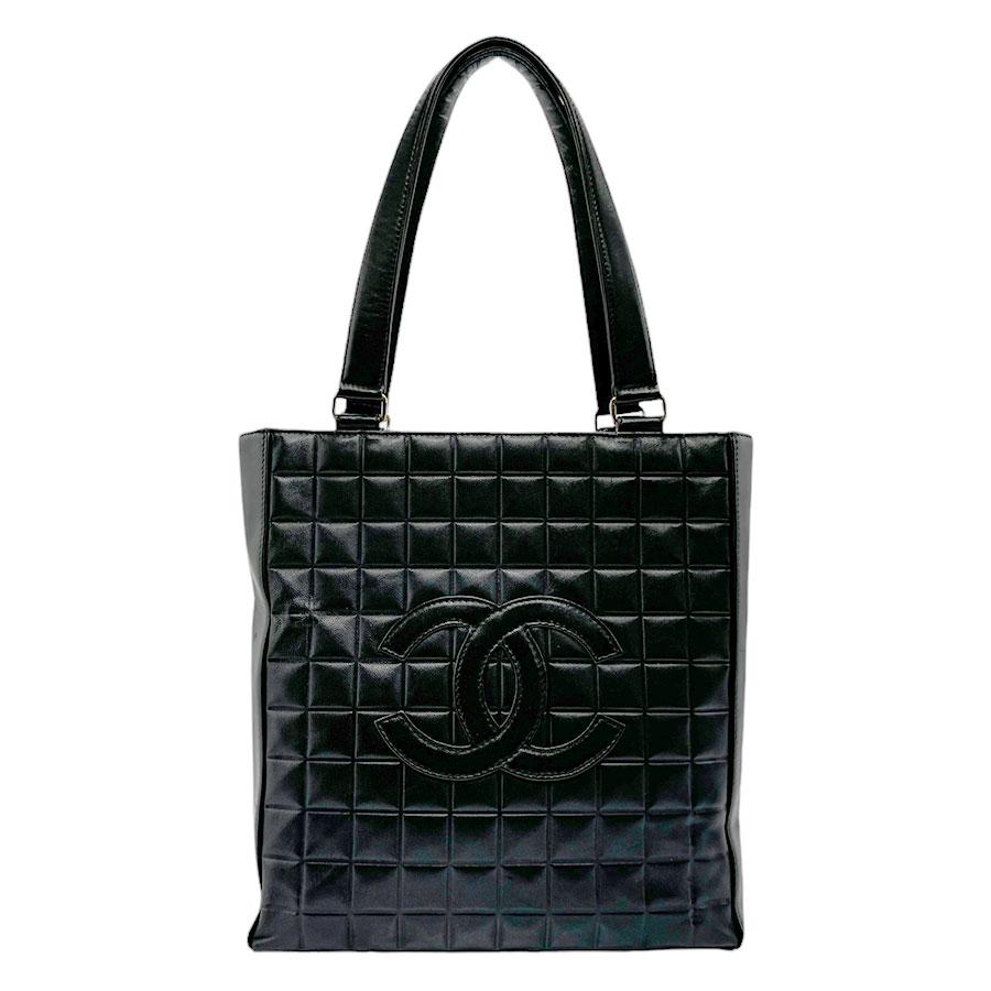 CHANEL ブラック レザー ハンドバッグ CHANEL シャネル ハンドバッグ レザー ブラック : ブランドバリュー