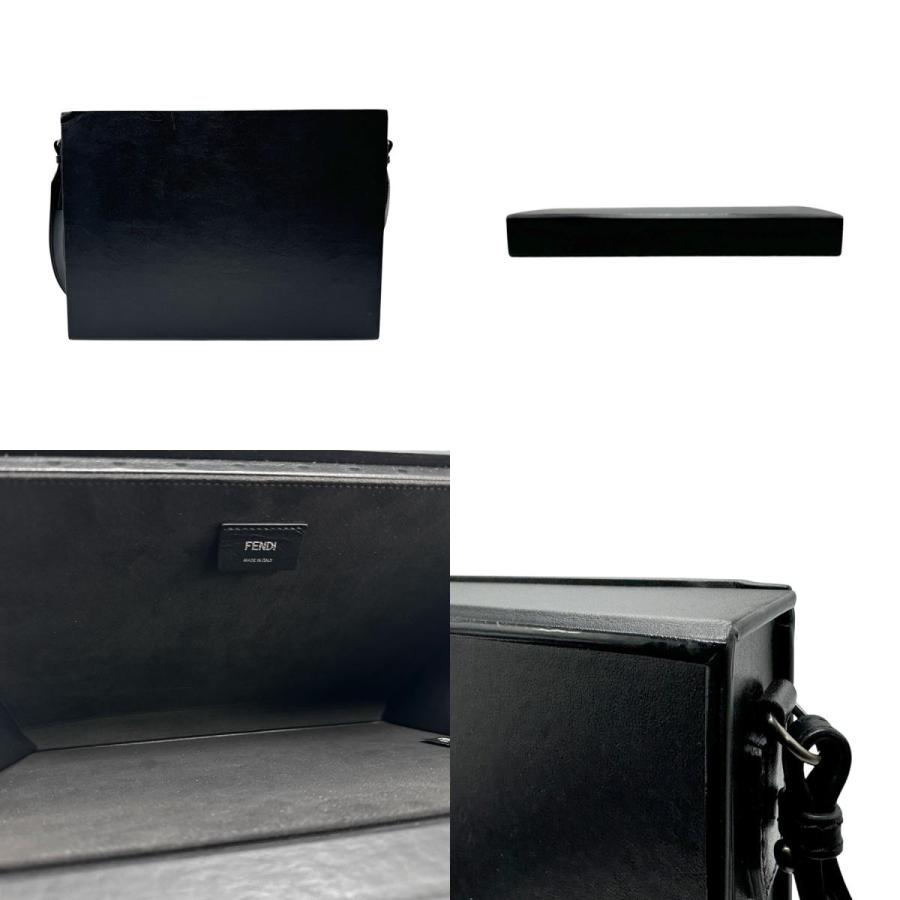 Fendiフェンディ EPIレザー ショルダーバッグ ブラック 美品 フェンディ エピ ショルダーバッグ 2way FF金具 A4 斜