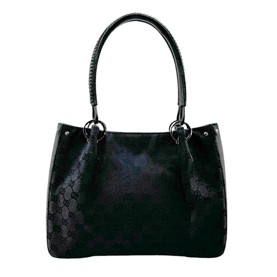 【美品】グッチ ハンドバッグ キャンバス GG ロゴ ブラック GUCCI グッチ ハンドバッグ GGキャンバス/レザー ブラック