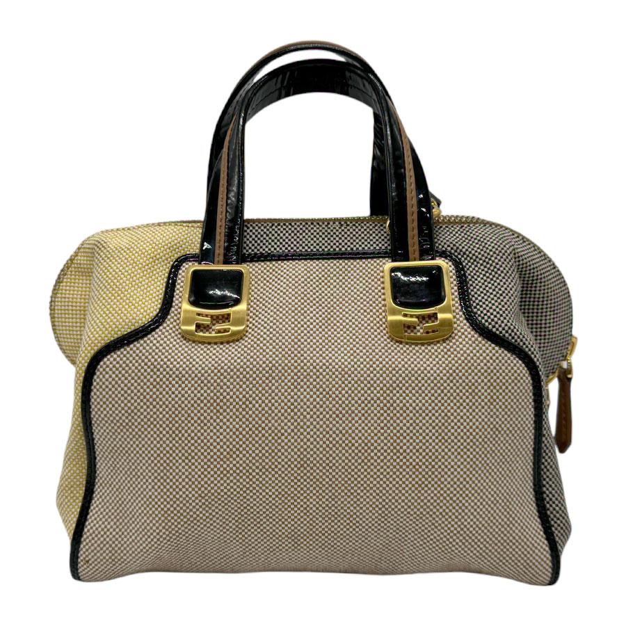 フェンディ FENDI ハンドバッグ ショルダーバッグ キャンバス/エナメル 