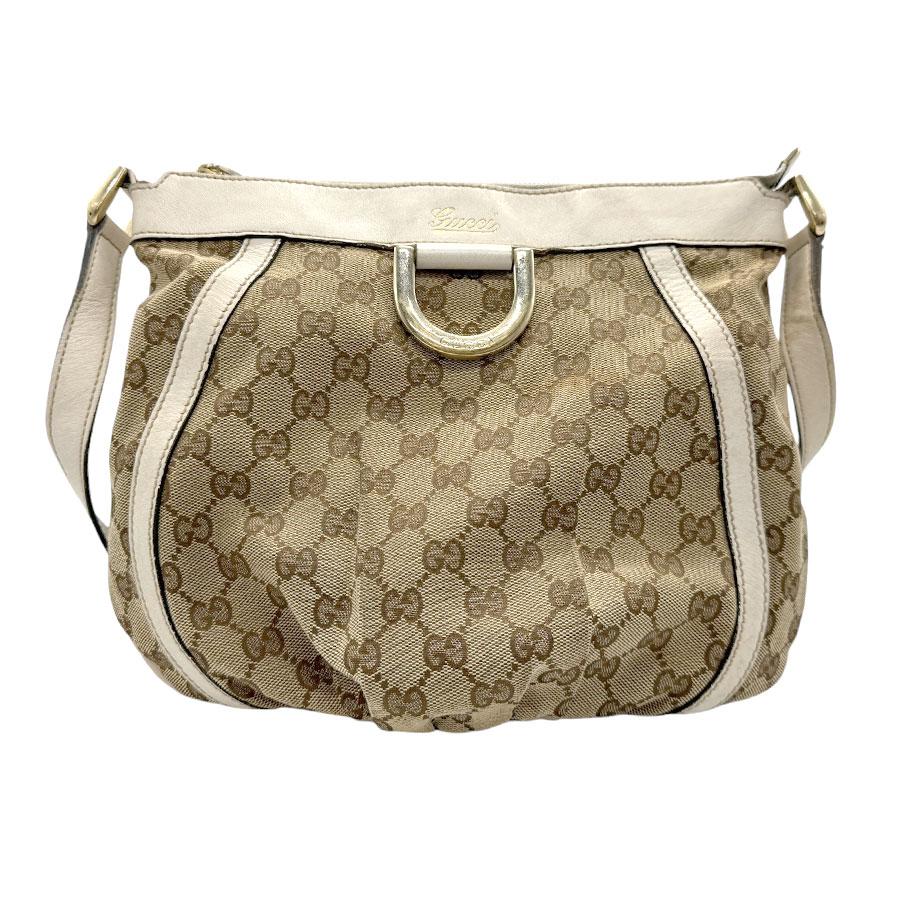 GUCCI（グッチ） ショルダーバッグ GGキャンバス アイボリー×ブラウン 