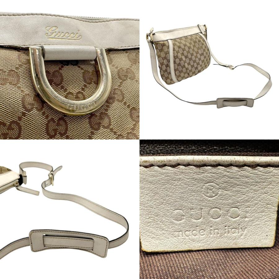 GUCCI（グッチ） ショルダーバッグ GGキャンバス アイボリー×ブラウン 