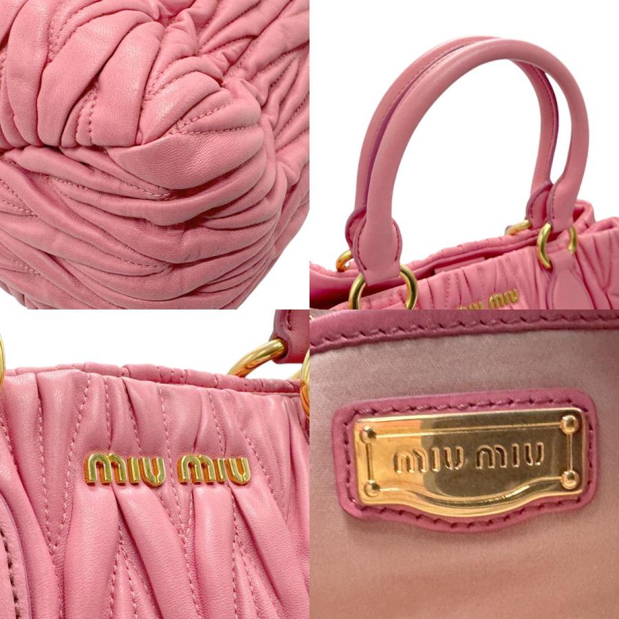 miu miu（ミュウミュウ） ハンドバッグ マテラッセ レザー ピンク