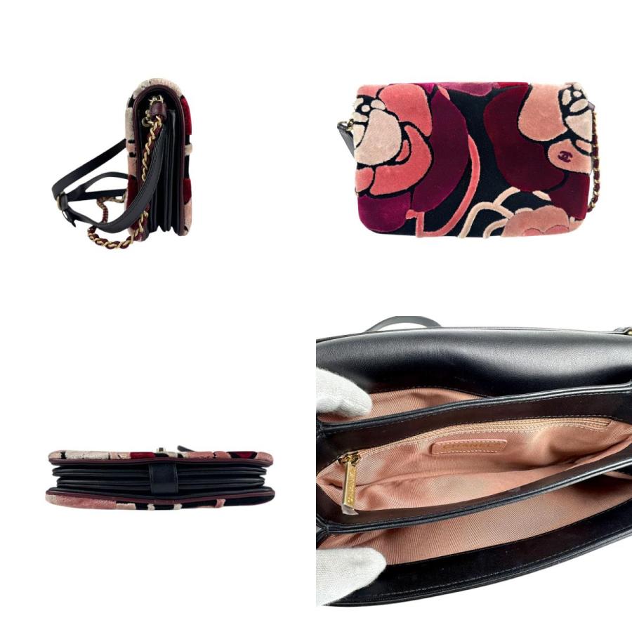 CHANEL シャネル ショルダーバッグ ベルベット ピンク系 : ブランド