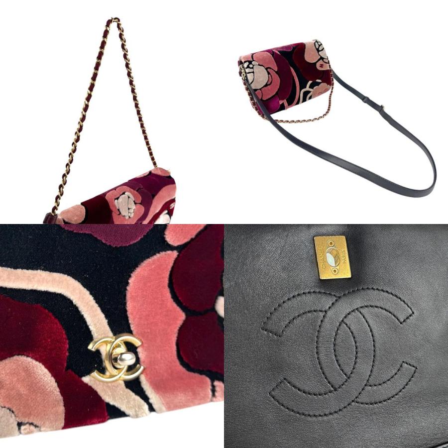 CHANEL シャネル ショルダーバッグ ベルベット ピンク系 : ブランド