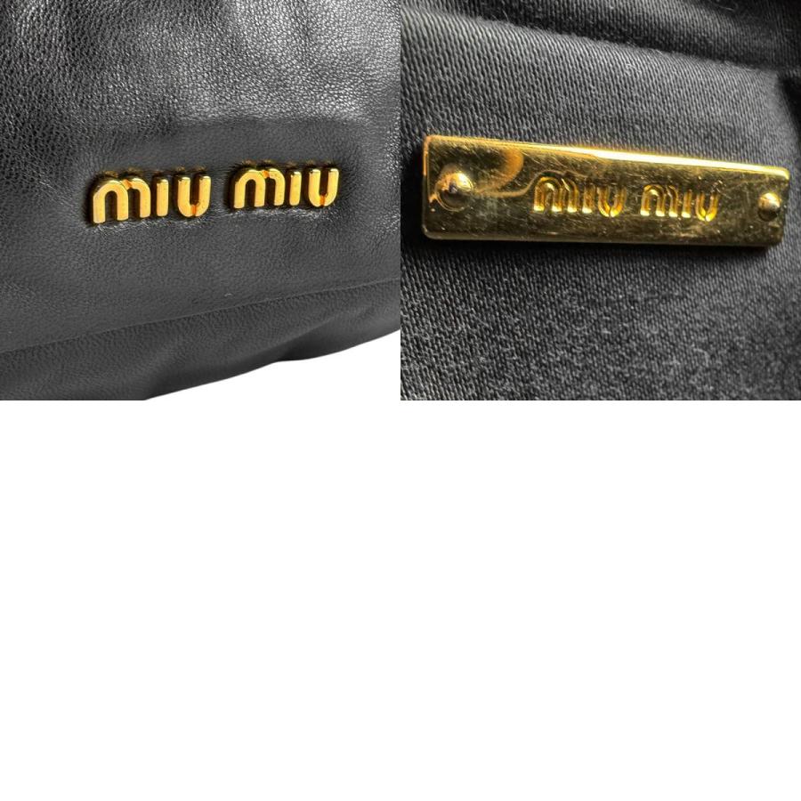 miu miu（ミュウミュウ） ショルダーバッグ レザー ブラック