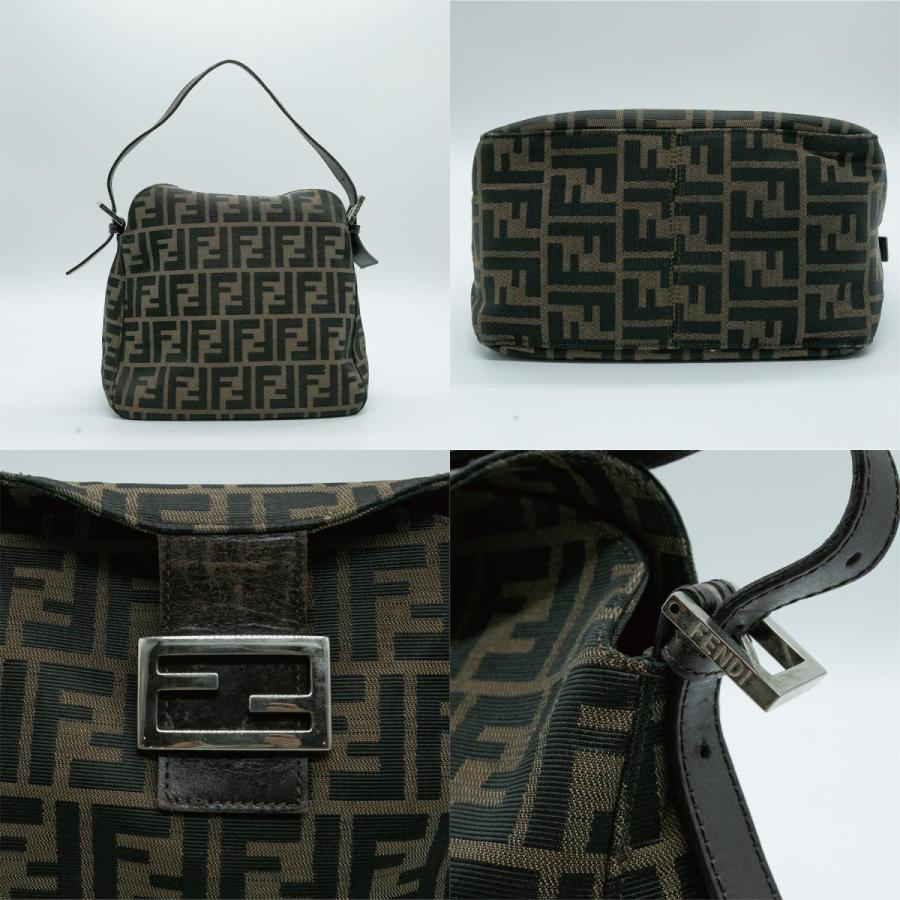 FENDI（フェンディ） ハンドバッグ ズッカ キャンバス/レザー ブラウン
