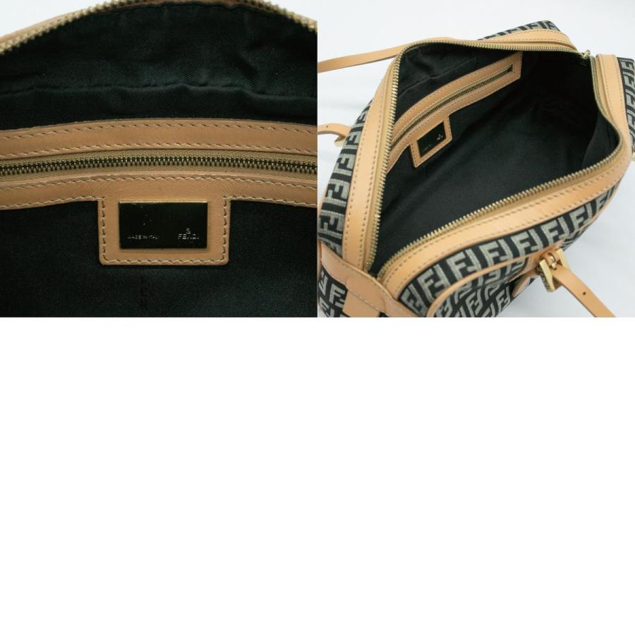FENDI フェンディ ボストンバッグ ズッキーノ ミニ キャンバス/レザー