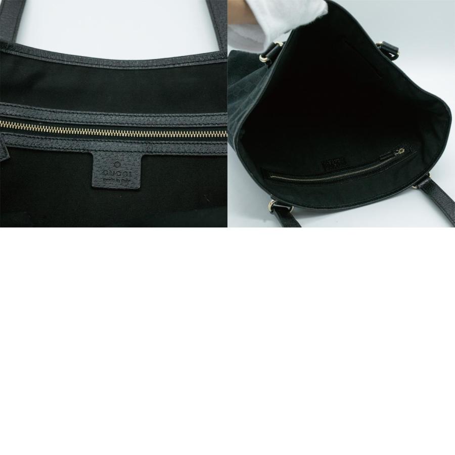 GUCCI（グッチ） トートバッグ ロゴ GGキャンバス/レザー ブラック
