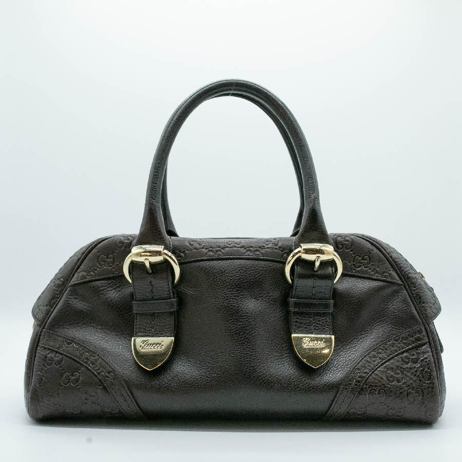 GUCCI（グッチ） ボストンバッグ グッチシマ ミニ レザー ブラウン