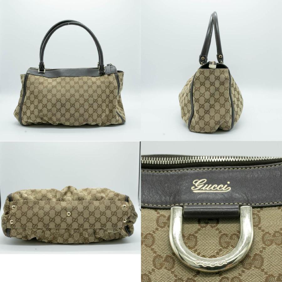 GUCCI（グッチ） ボストンバッグ ミニ GGキャンバス/レザー ブラウン 