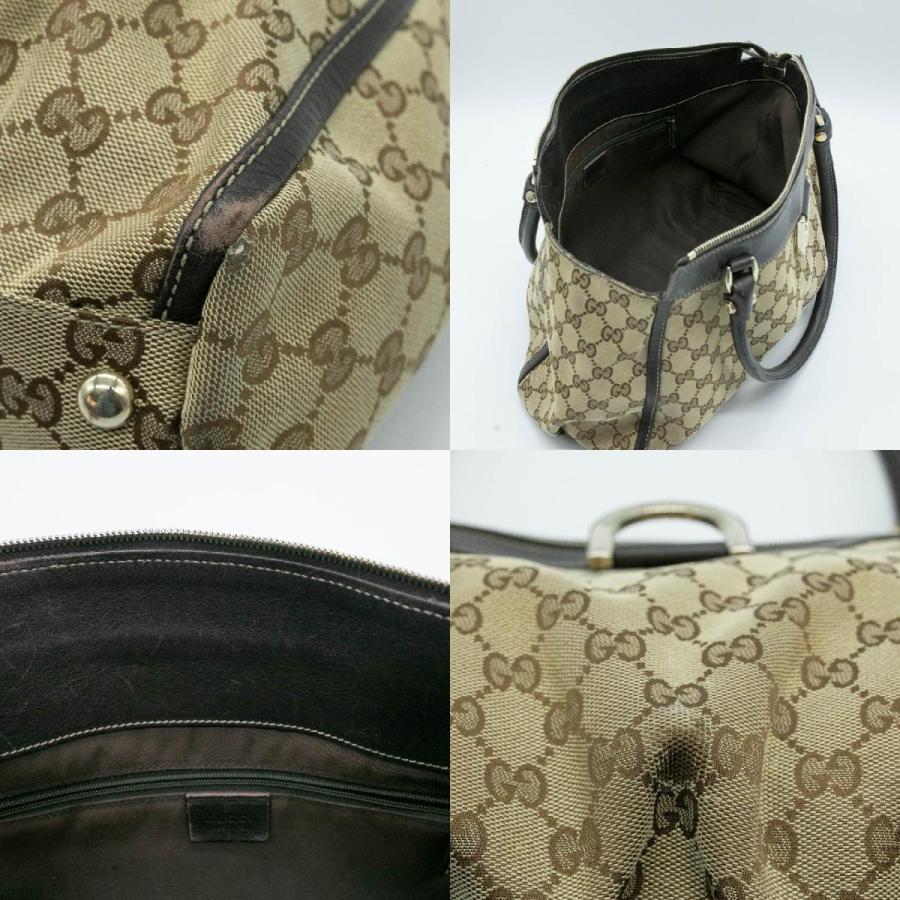 GUCCI（グッチ） ボストンバッグ ミニ GGキャンバス/レザー ブラウン