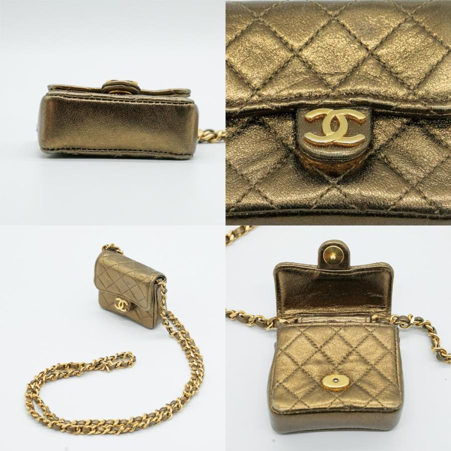 CHANEL（シャネル） ショルダーバッグ ミニマトラッセ レザー ゴールド