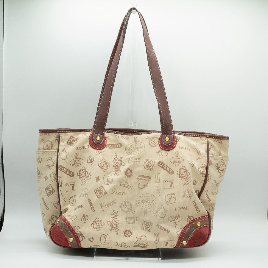 LOEWE ロエベ トートバッグ アナグラム ロゴ レザー ベージュ