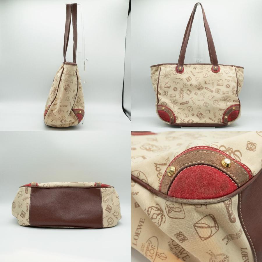 LOEWE（ロエベ） トートバッグ アナグラム ロゴ レザー ベージュ