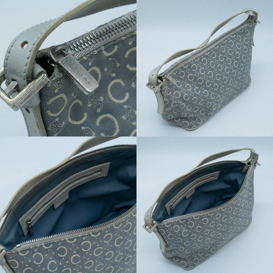 【希少カラー・CELINE】ブルーマカダム　ハンドバッグ　マカダム柄　PVC CELINE（セリーヌ） ハンドバッグ Cマカダム キャンバス ライトブルー
