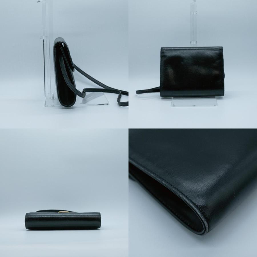 CELINE  ショルダーバッグ CELINE セリーヌ トリオンフ レザー フラップ チェーン ショルダー