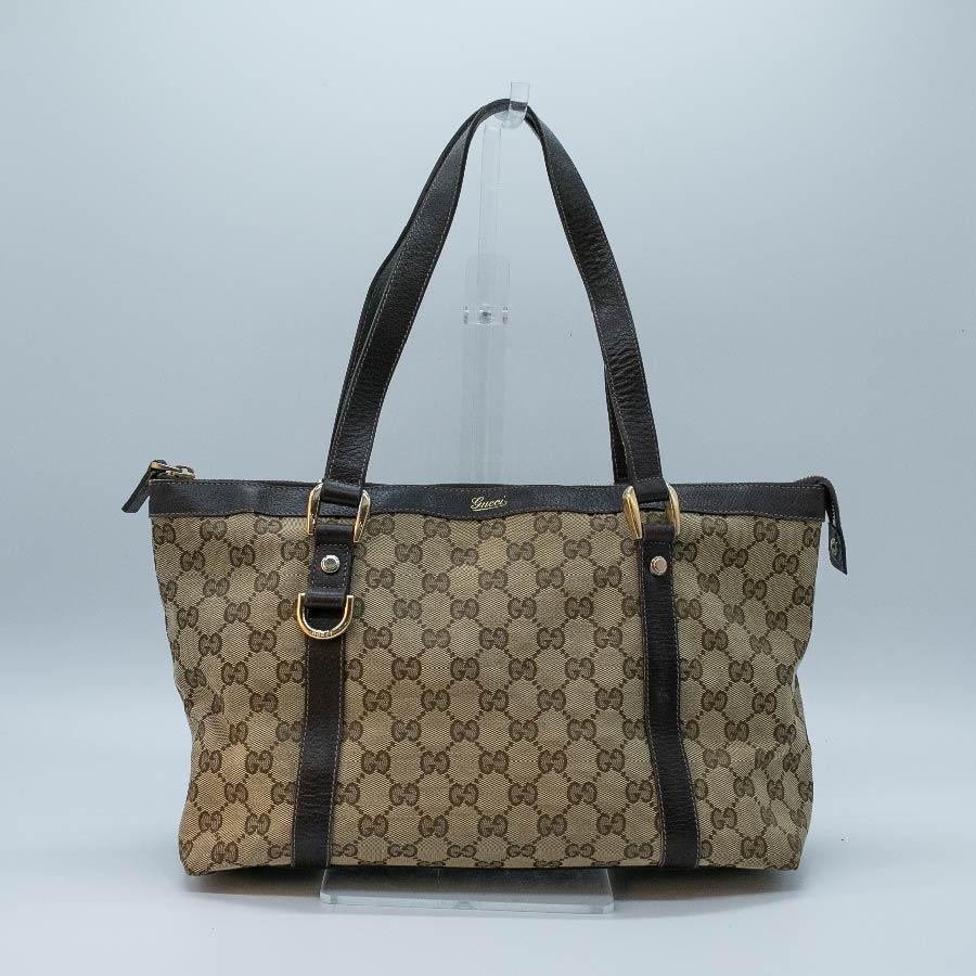 GUCCI グッチ ハンドバッグ セミショルダー デニム ブラウン