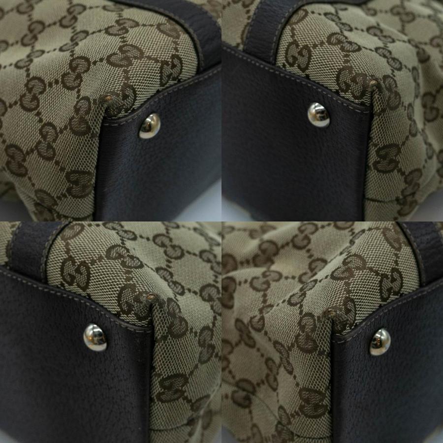 GUCCI グッチ ハンドバッグ セミショルダー デニム ブラウン