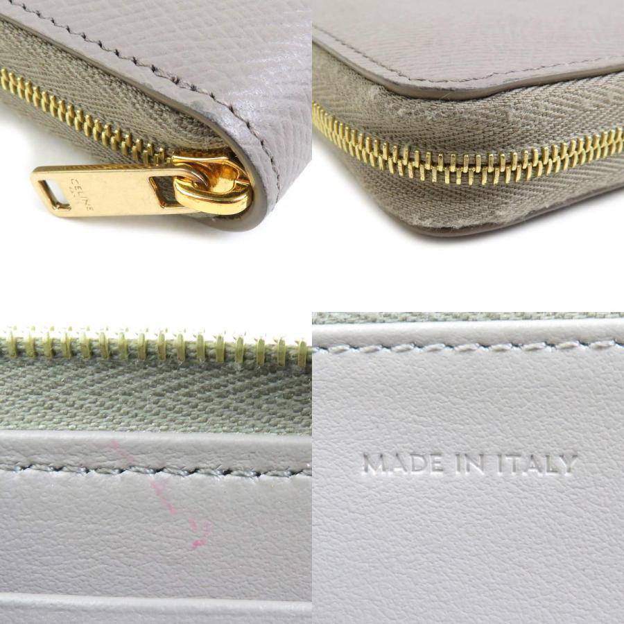 CELINE（セリーヌ） ラウンドファスナー長財布 レザー グレージュ
