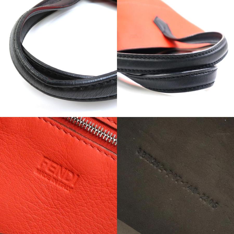 FENDI（フェンディ） ハンドバッグ レッド×ブラック : ブランド